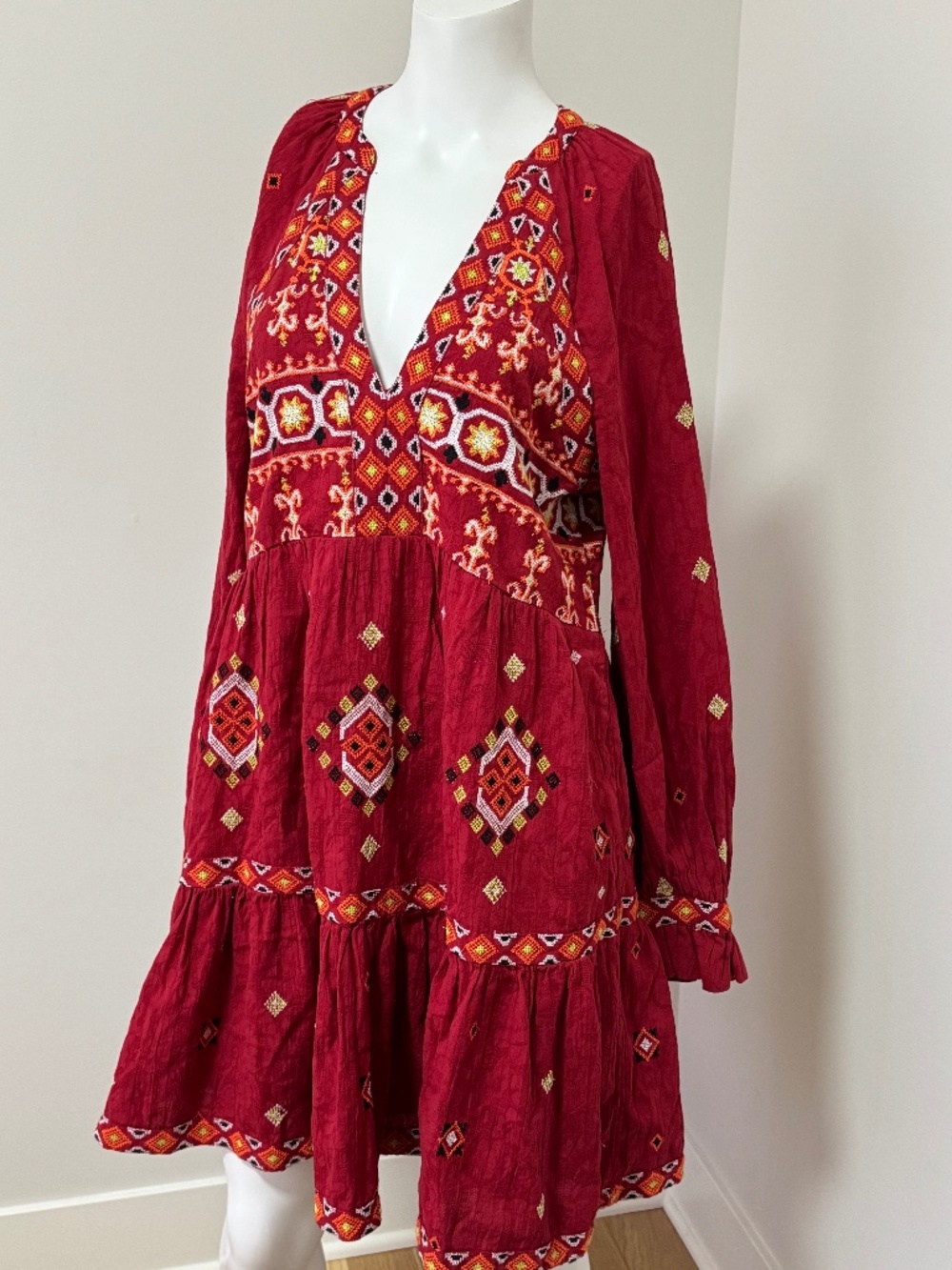 Anthropologie Dress Red Size M